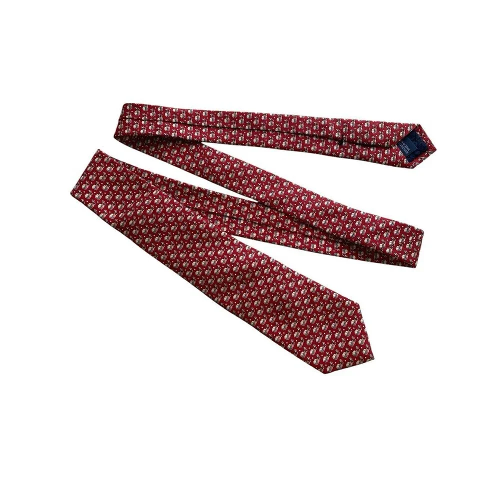 Vineyard Vines Tie Boy's Necktie Silk Red Whales 51 x 2-3/4 USA